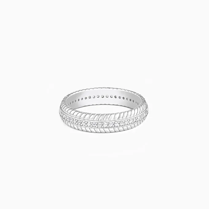 Silver Zircon Tiered Beauty Ring