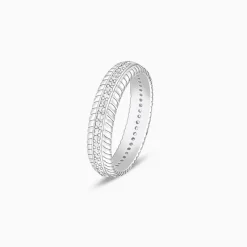 Silver Zircon Tiered Beauty Ring