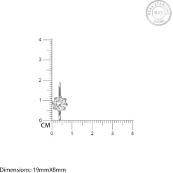Silver Zircon Tiny Stud Earrings