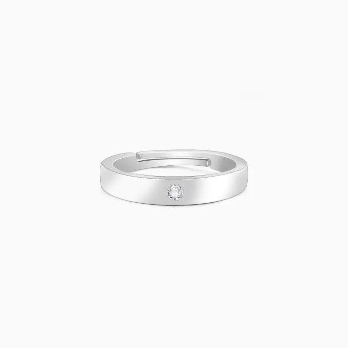 Silver Zircon True Love Ring