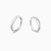 Silver Zirconia Twist Couple Bands
