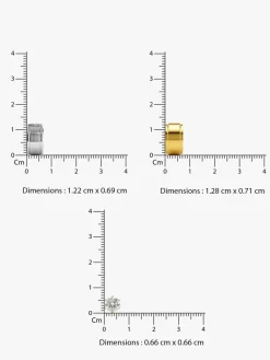 Split Static Demi Fine Huggie Earrings Set