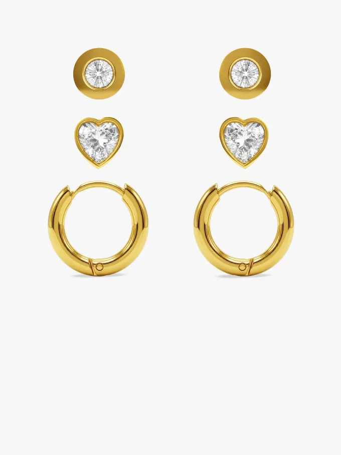 Street Loop Demi Fine Earrings Set