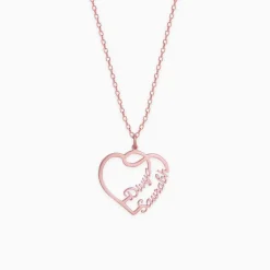 The Lovestruck Couple Rose Gold Pendant With Link Chain