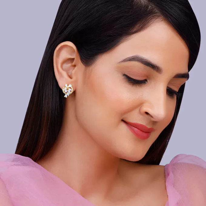 The White Periwinkle Earrings