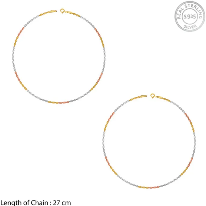 Triple Tone Bonded Anklet