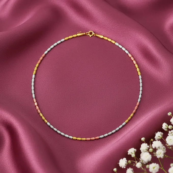 Triple Tone Bonded Anklet