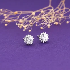 Zircon Shining Flower Earring