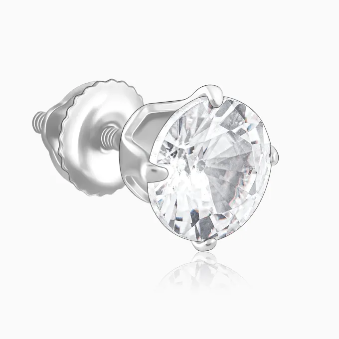 Zircon Stoned Silver Studs