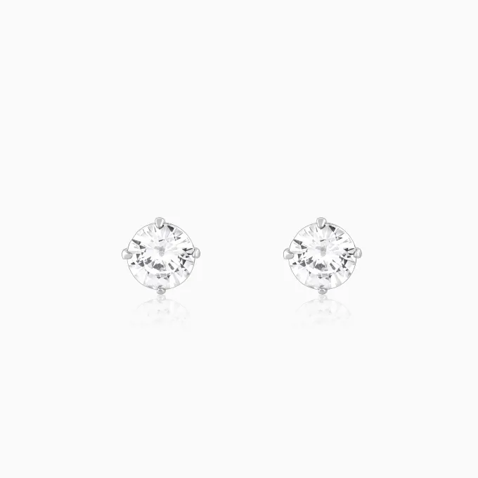 Zircon Stoned Silver Studs